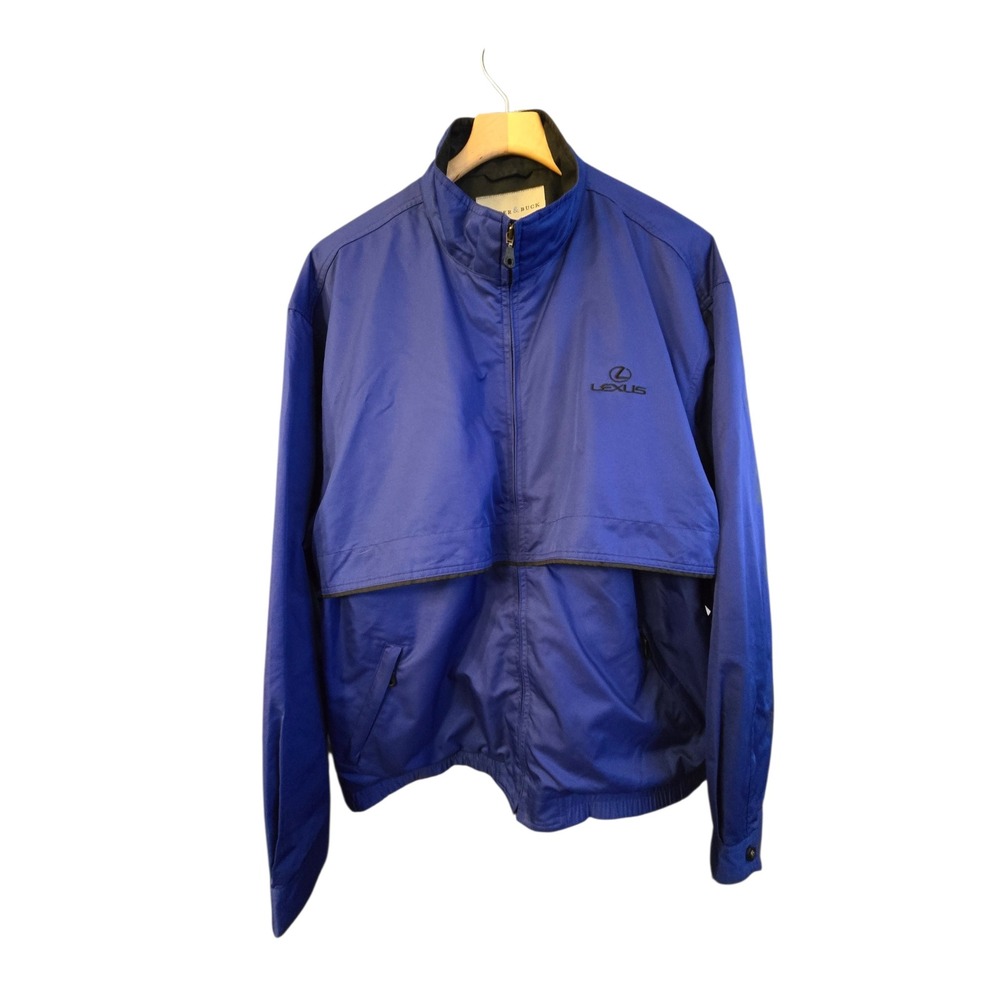 Cutter & Buck Lexus Blue Windbreaker Jacket Mens XL Full Zip Lightweight Golf